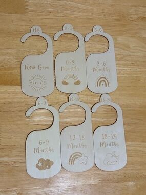 Wooden Baby Closet Dividers - Neutral Beige